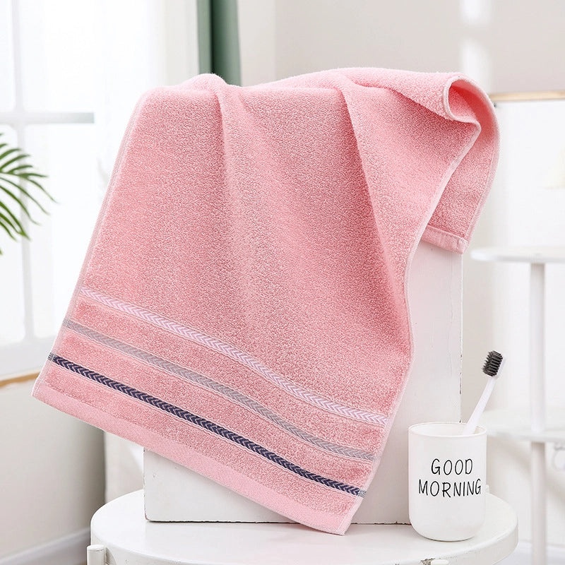 Pure Cotton Thickened Adult Face Towel with Watergrain Texture and Embroidered Logo|Home & Living Towels
