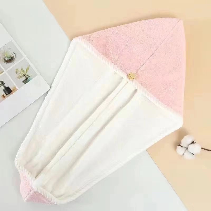 Double-layer Quick-dry Hair Towel Cap for Women Thickened Absorbent Shower Scarf Adult Student Headwrap|Hair Care Accessories
