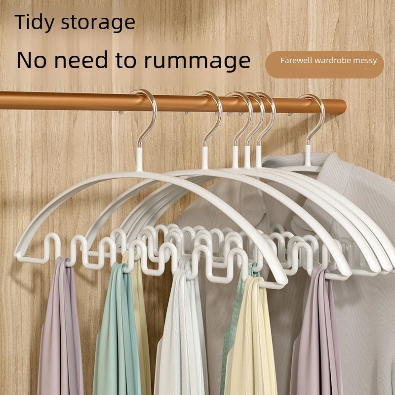 Lightweight Luxury Black Wave Pattern Underwear Hanger Multi-Functional Plastic Clothes Rack for Dormitory Storage|Home Storage & Organization
