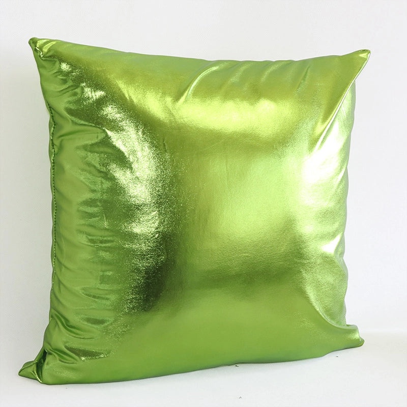 Elegant Solid Color PU Leather Spandex Bronze Pillow Covers for Couch Sofa Decor | Home Decor