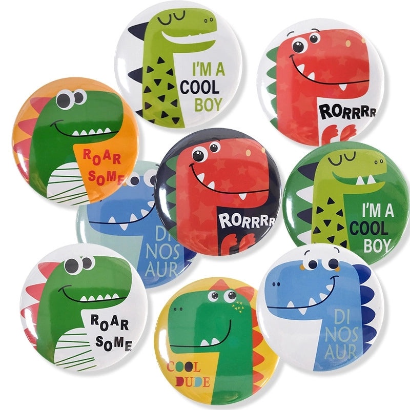 Adorable Alphabet Dinosaur Iron Pin 1 Piece||Brooches Pins