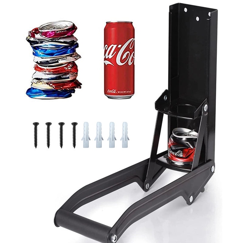 16 Oz Wall-mounted Can Crusher Hand Press Pop Can Opener Bottle Flattener | Kitchen Tools & Gadgets