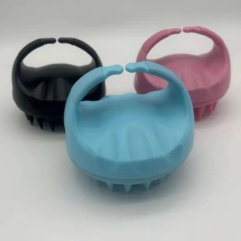 Silicone Handheld Shampoo Brush for Scalp Massage and Bath Cleaning | Hair Care & Styling Tools