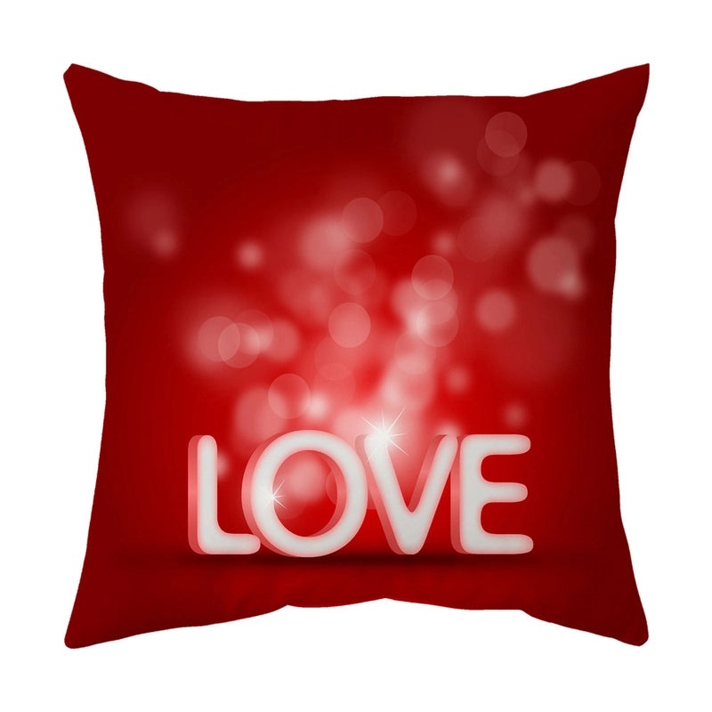 Valentine's Day Romantic Letter Landscape Plush Pillow Covers for Couch and Sofa Decor | Home Decor