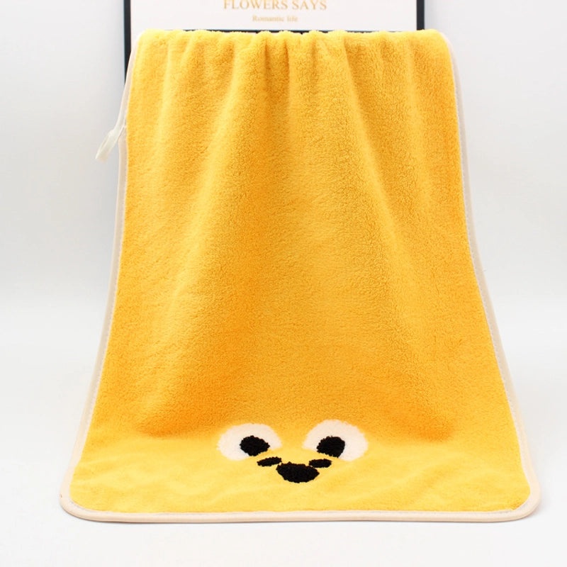 Adorable Cartoon Coral Fleece Bath Towels Soft Absorbent Bathroom Linen|Home & Bath Accessories