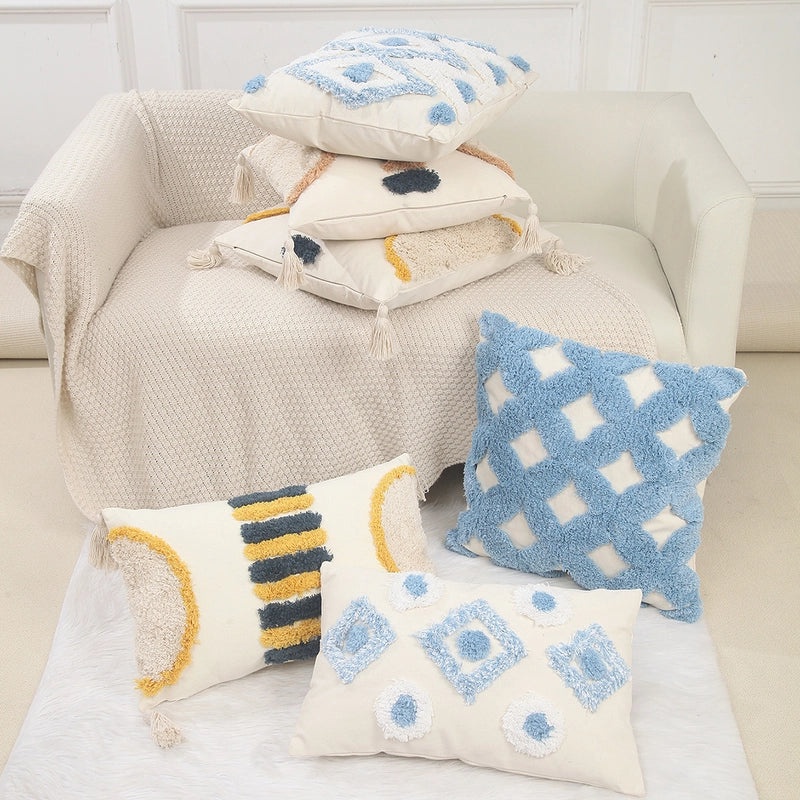 Minimalist Geometric Polyester Pillow Covers for Couch and Sofa Home Decor|Home Decor & Cushions