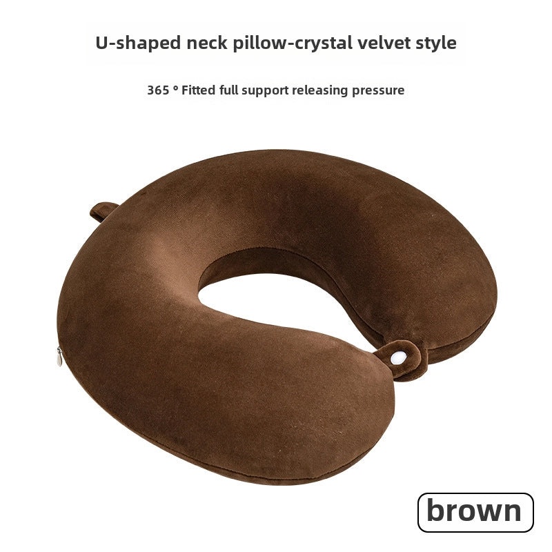 Memory Foam U-Shaped Travel Neck Pillow for Car, Plane, Student Nap | Travel Accessories
