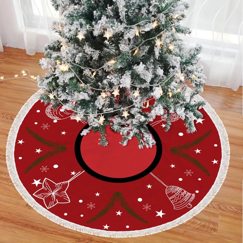 Christmas Tree Skirt Plush Soft Tree Base Cover Holiday Decoration for Mall Hotel Christmas Style 27"|Home Decor|Christmas Decorations
