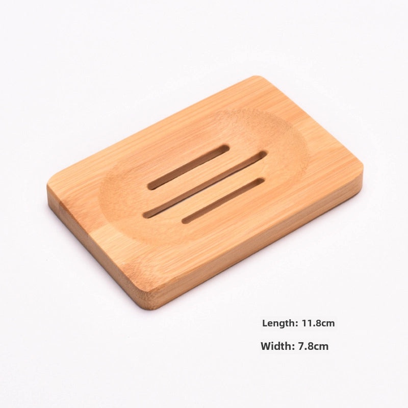 Bamboo Soap Dish with Drainage for Bathroom Hotel Use Simple Wooden Soap Tray Household Eco-friendly Design|Home & Kitchen > Bath > Bath Accessor