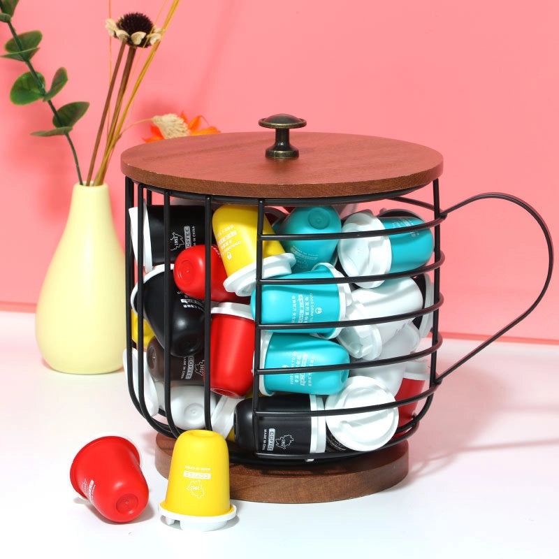 Solid Color Iron Coffee Basket for Casual Use|Home & Kitchen Storage