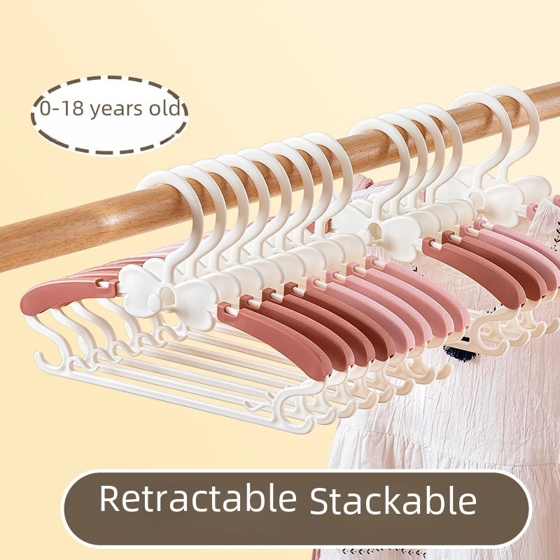 10-piece Kids Retractable Clothes Hangers, Multi-functional Baby Household Hangers | Home & Kitchen Storage