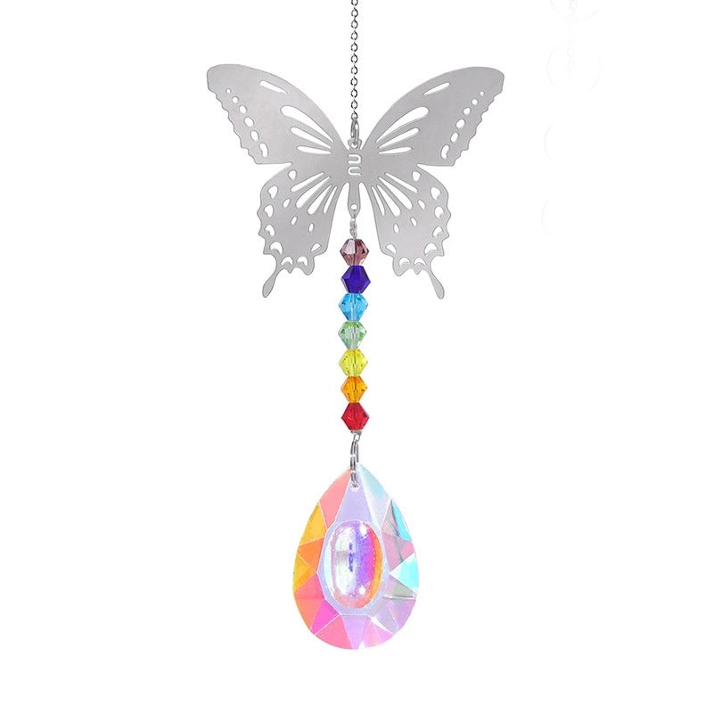 Delicate Butterfly Crystal Suncatcher Wind Chime Decorative Wall Hanging|Home Decor