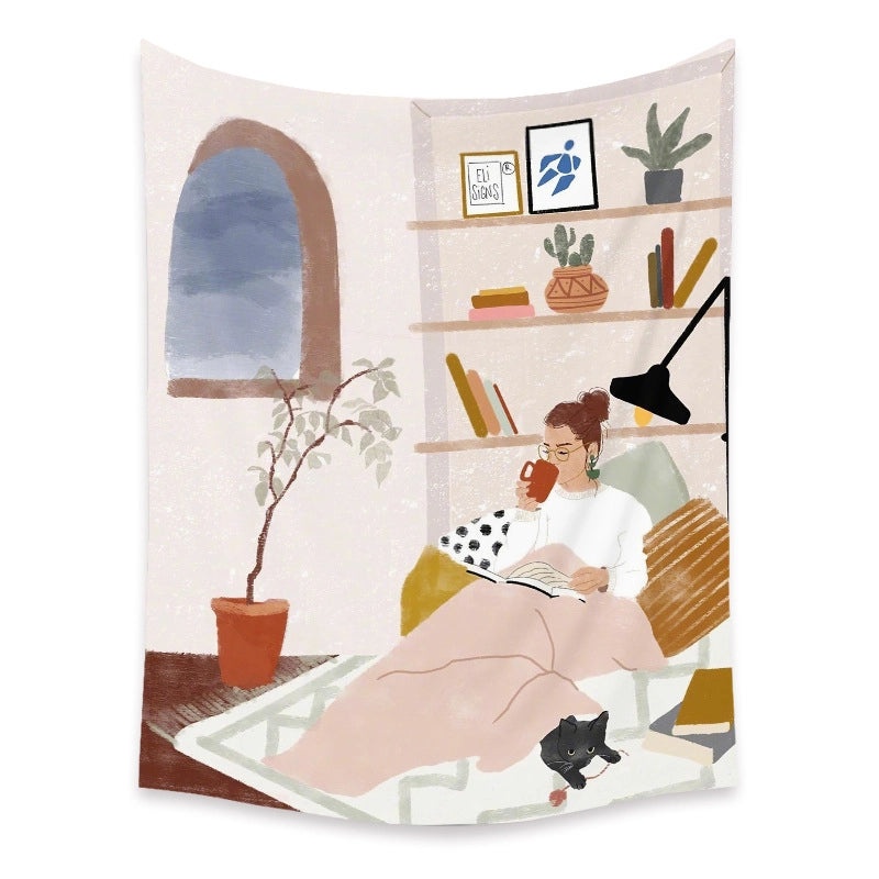 Minimalist Figure Wall Tapestry for Home and Printing Room Decor | Home Decor