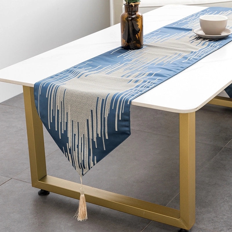 Stylish Geometric Polyester Fiber Tablecloths for Home Dining|Home Decor/Table Linens
