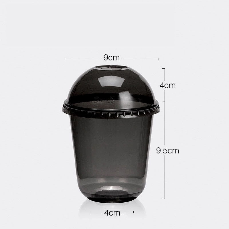 Disposable Black PET Plastic Coffee Cup with Lid for Iced Drinks | Beverage Cups & Accessories