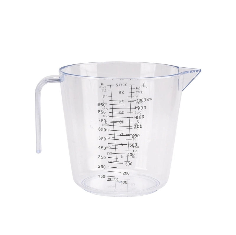 Transparent Dual-scale Measuring Cup 150-1000ml PS Plastic Liquid and Dry Ingredients Container|Kitchen Measuring Tools