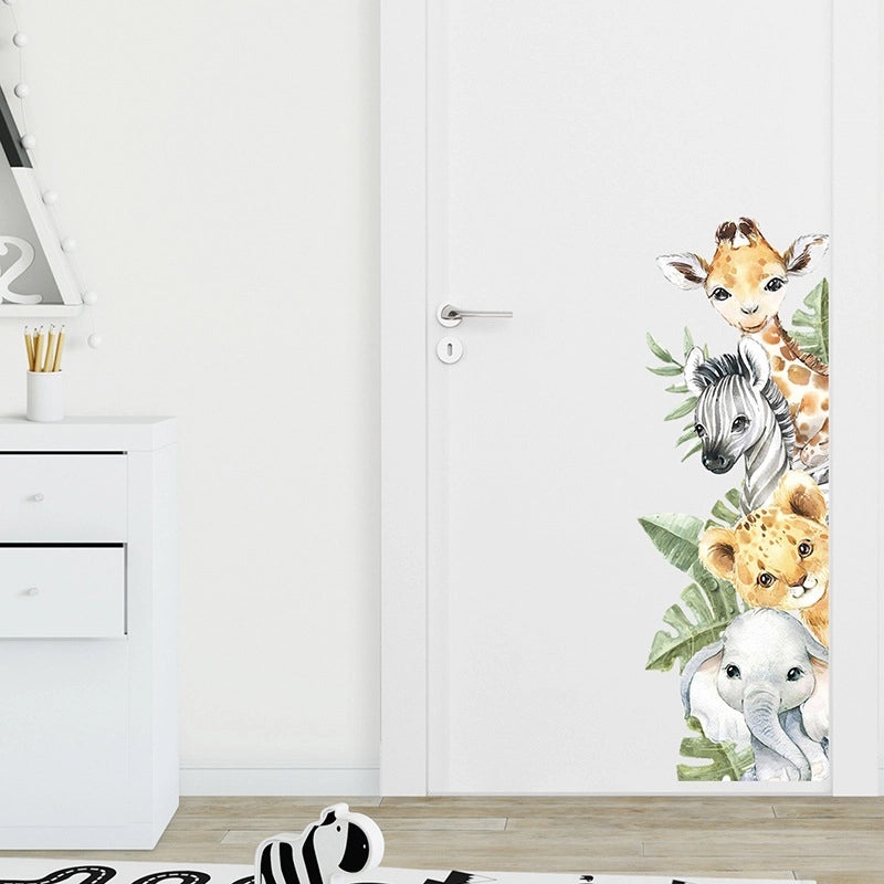 Cute Cartoon Animals Peeking Wall Stickers for Kids Bedroom Decor BR94516|Home Decor Wall Stickers