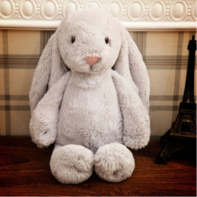 Plush Easter Bunny Toy with Long Ears Hanging Comfort Doll Soft Cuddly Scratch Machine Plushie|Toys & Games