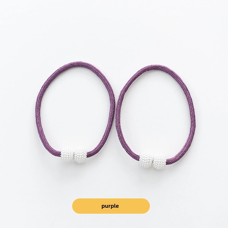 Affordable Pearl Magnetic Buckle Curtain Strap No Drilling Easy Install | Home Decor Curtain Accessories