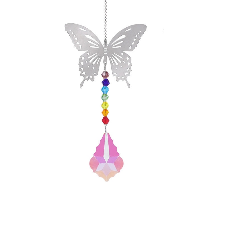 Delicate Butterfly Crystal Suncatcher Wind Chime Decorative Wall Hanging|Home Decor