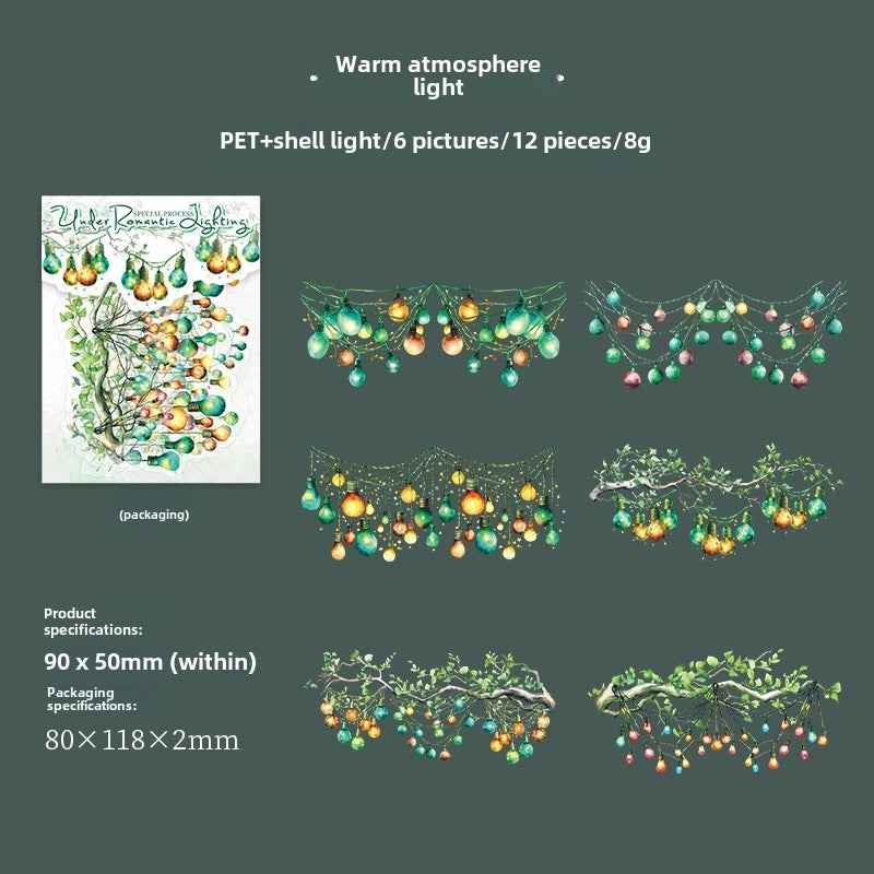 Romantic Shell Light Sticker DIY Landscape Decoration for Hand Account Beautiful Day Lighting Series|Home Decor Lighting