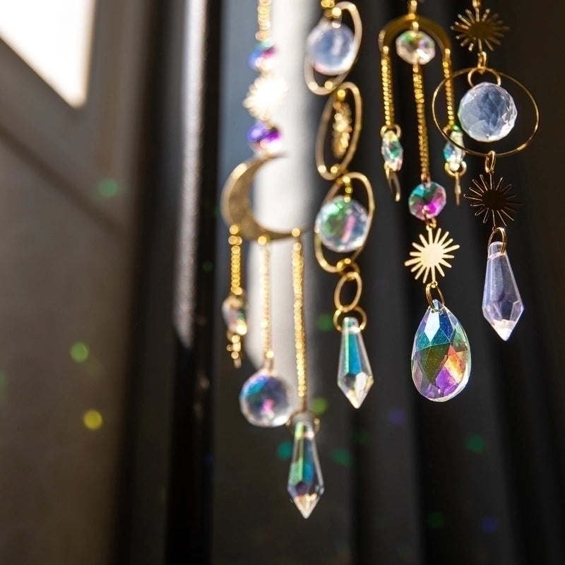 Celestial Sun, Star & Moon Crystal Necklace Pendant | Jewelry & Accessories
