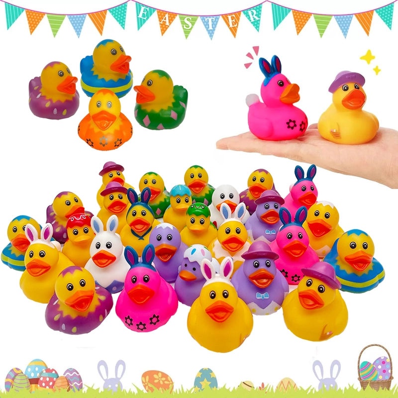 20 Pieces Floating Easter Duck Bath Toys for Kids Vinyl Water Pool Fun|Toys & Games > Bath Toys