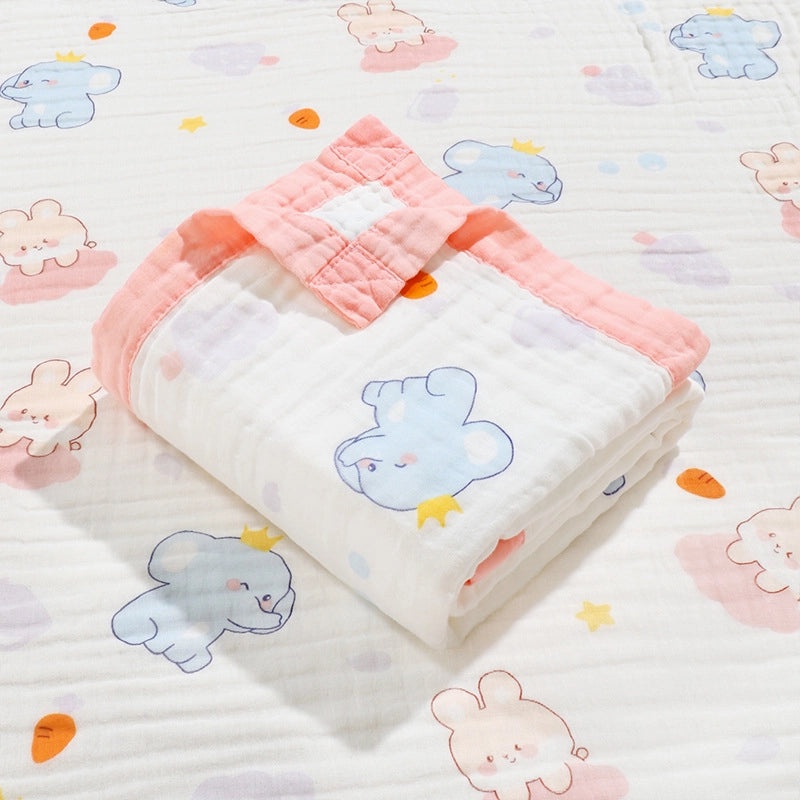 Newborn Baby Cotton Gauze Hooded Bath Towel Blanket Soft Absorbent Baby Bath Wrap|Baby Bath Towels & Accessories