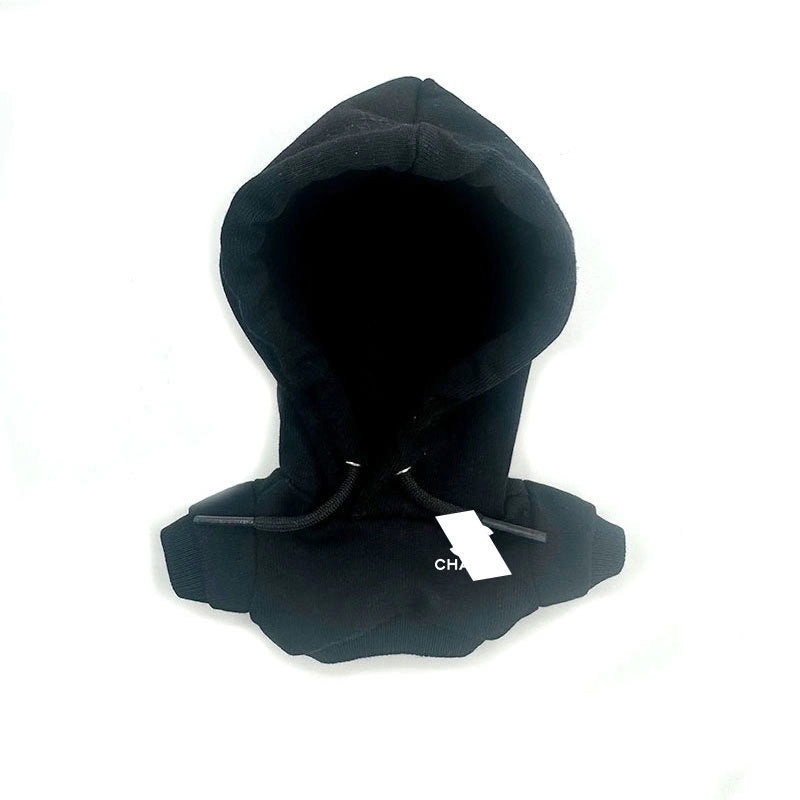 Rab Cloth Labubuu 17cm Handmade Cotton Doll with Fashion Logo Hoodie Black | Fashion Accessories