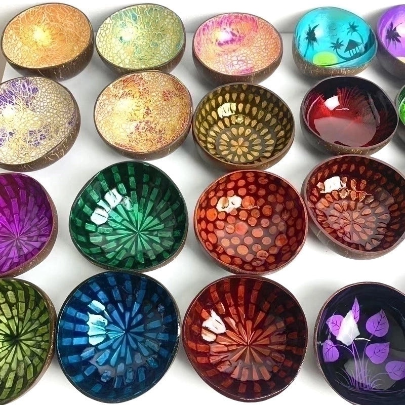 Natural Coconut Shell Charcoal Tableware Plate | Eco-Friendly Dining Accessories