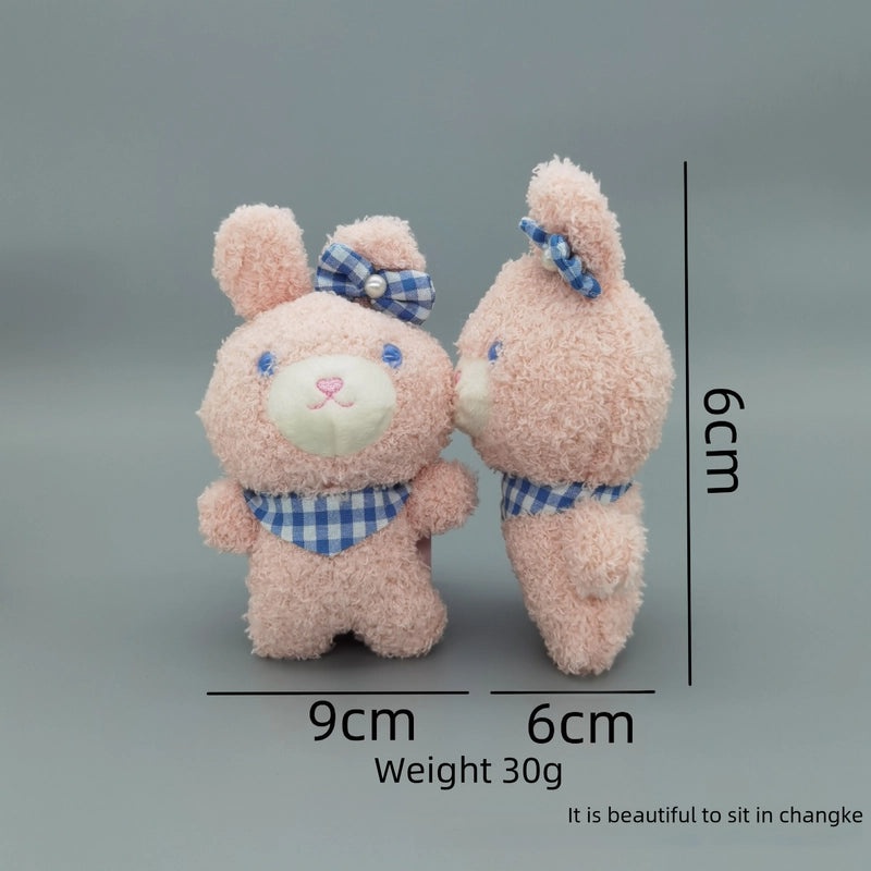 Plush Bear and Bunny Keychain Pendant for Backpack Rag Doll Gift|Accessories & Keychains