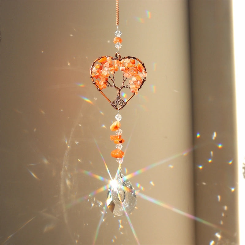 Romantic Heart-Shaped Crystal Pendant Charming Artificial Decoration for Home|Home Decor & Accessories