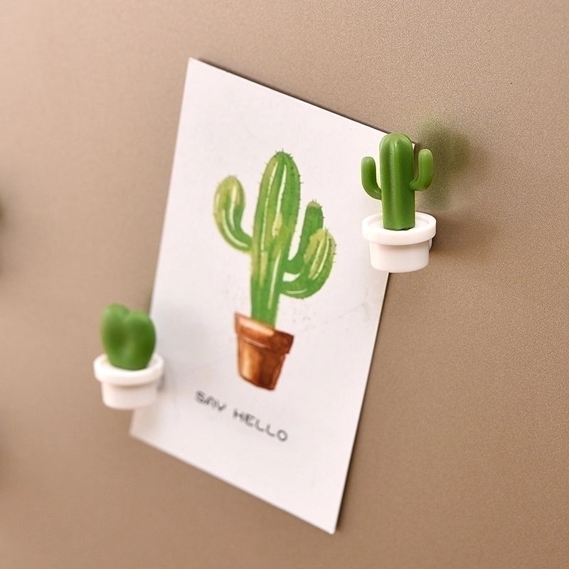 Cactus Succulent Magnetic Sticky Notes for Refrigerator 6 Pack Cute Cartoon Message Stickers | Home & Kitchen Accessories