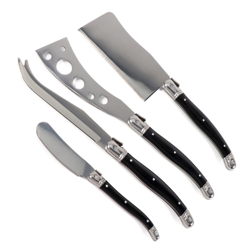 Stainless Steel Cheese Knife with Black Plastic Handle | Kitchen Utensils