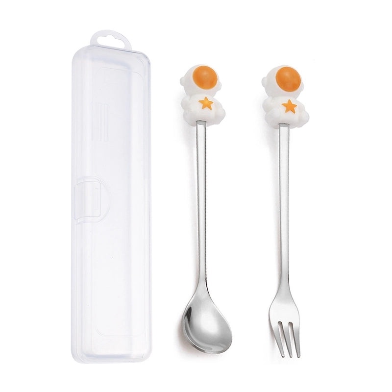 Festive Animal Santa Claus Stainless Steel Cutlery Set 2 Pieces|Kitchen & Dining Tableware