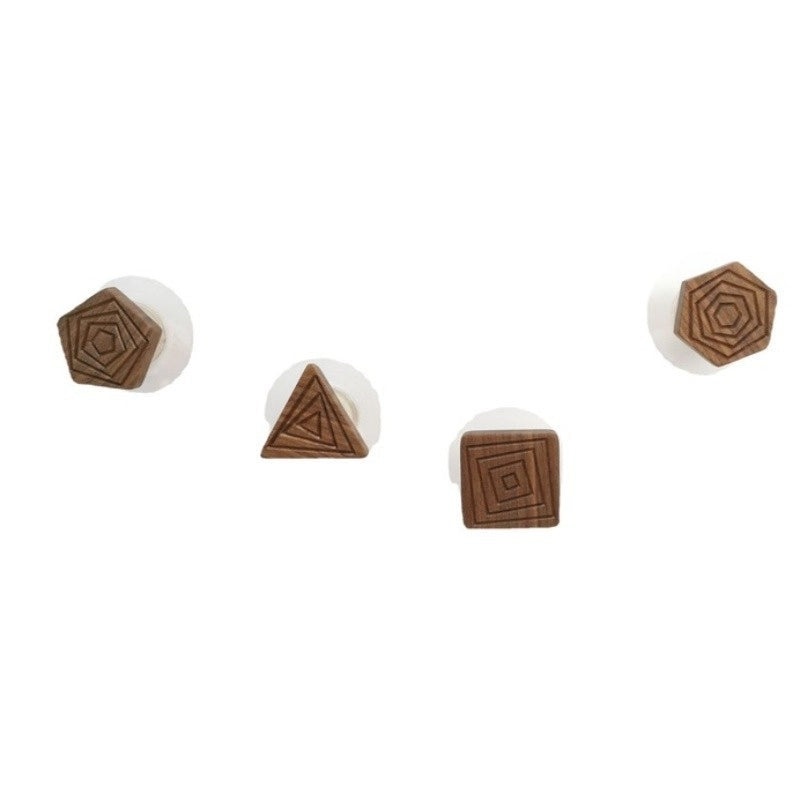 Vintage Geometric Triangle and Quadrilateral Wooden Wall Hooks for Bathroom Organization|Home & Kitchen Storage & Organization