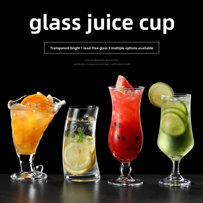 Large Capacity Glass Juice Cup for Milk Tea Mojito Cocktail Bars | Drinkware & Glassware