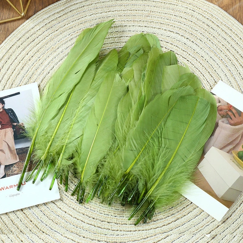 Elegant Solid Color Goose Feather Decoration|Home Decor Accessories