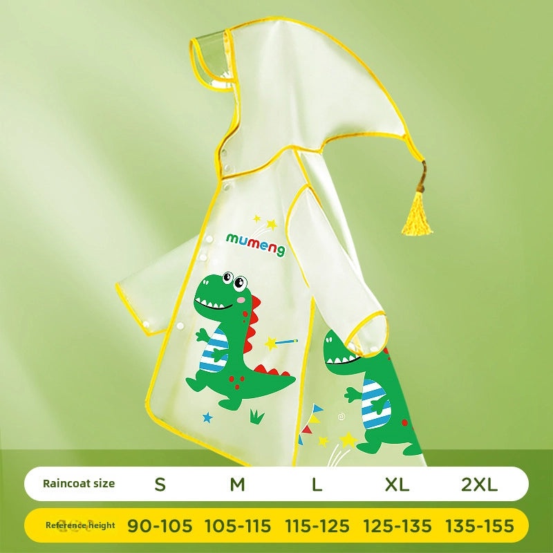Kids Transparent Cartoon Raincoat and Boots Set Waterproof Full Body Rain Gear for Kindergarten and Primary School Students|Children's Rainwear