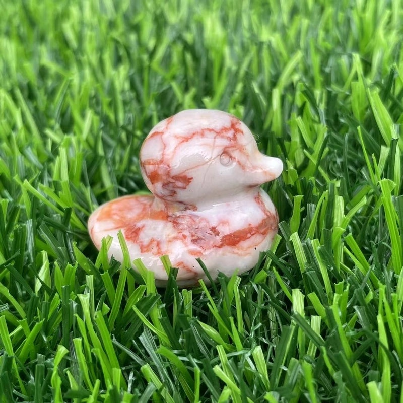 Retro Duck Natural Stone Ornament Cute Decorative Artificial Sculpture|Home Decor