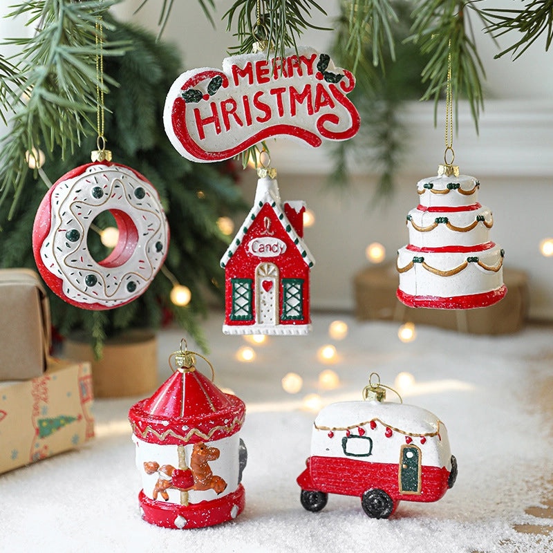 Christmas Tree Cake Hanging Ornament Cute Holiday Travel Decoration | Christmas Ornaments