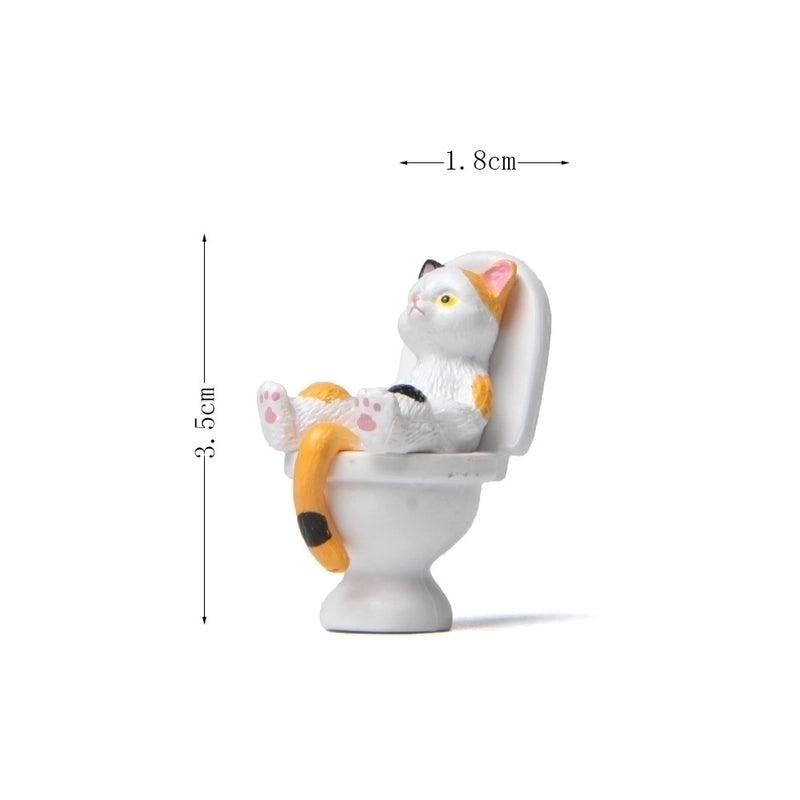 Cute Cartoon Cat Plastic Decoration 1 Piece | Home Decor & Accessories