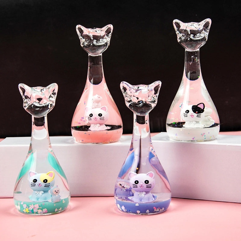 Creative Cartoon Liquid Oil Drop Ornament Transparent Acrylic Pressure Relief Craft|Home Decor Gifts