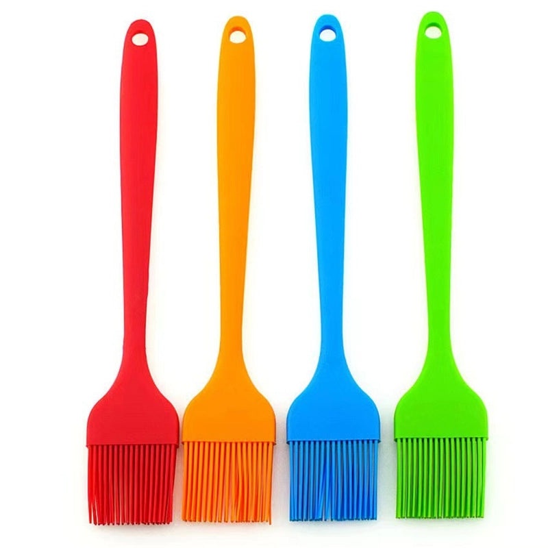 Silicone BBQ Oil Brush High Temp Resistant Integrated Scraper Baking Grill Brush | Kitchen & Dining Tools