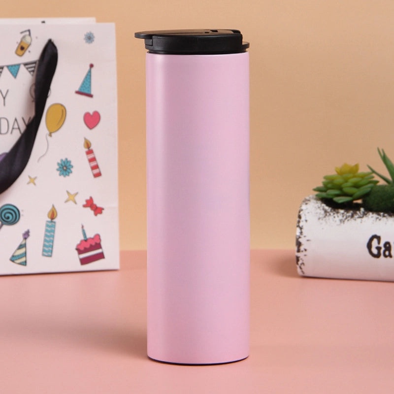 Stainless Steel Insulated Thermos Mug - Casual Solid Color Design | Drinkware & Tumblers