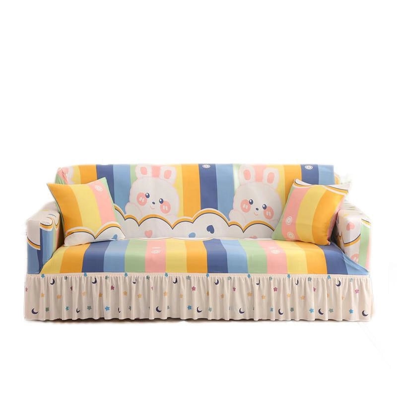 Elastic Skirted Sofa Cover Universal Four Seasons All-Purpose Stretch Sofa Protector|Home Furnishing