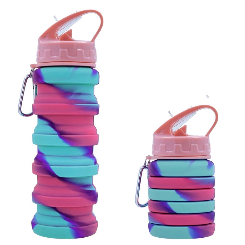 Tie Dye Silica Gel Water Bottle Casual Style | Drinkware & Water Bottles