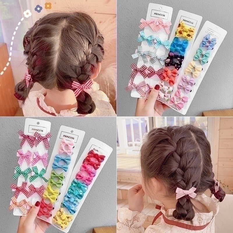 3 Pcs Baby Bow Hair Clips for Girls Cute Korean Style Small Hairpins | Kids Hair Accessories