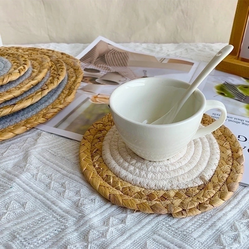 Cotton Rope Placemat in Solid Color for Casual Dining 1 Piece | Home & Kitchen Tableware