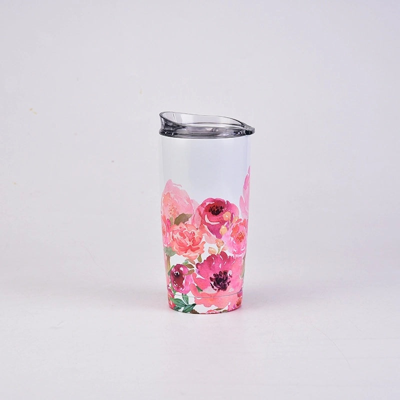 Floral Print Large Capacity Straw Cup 2022 New Fashion | Drinkware & Tumblers